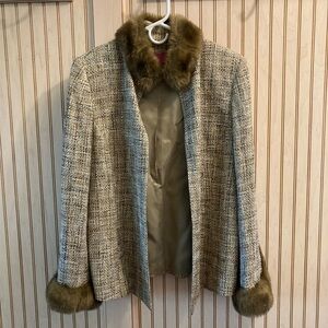 Diva Blazer with Fur Trim